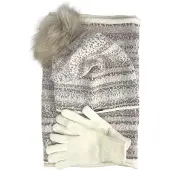 Kumixi Mössa 'Set Mütze Schal Handschuhe' beige