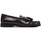 Tommy Hilfiger TH Monogram Leather Tassel Loafers