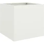 vidaXL Odlingslåda vit 42x40x39 cm stål