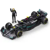 Bburago Mercedes W14 E Performance #44, Modellsportbil, Förmonterad, 1:24, AMG F1 W14 E, Alla, Metall, Plast