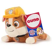 Paw Patrol GUND Rubble Plush, Officiell Loungande Rubble Plush Toy, Viktad Kramdjur, Sensorisk Leksak 1+