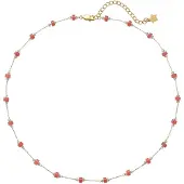 Hey Happiness Halsband 'Coral Glow' guld
