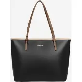 LANCASTER PARIS Shoppingväska 'L Smooth' svart