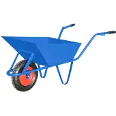 Un byggkärrvagn 85L/2,0 mm, blå + hjulskydd