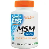 Doctors Best MSM med OptiMSM, 120 tabletter, 1500 mg per tablett