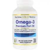 California Gold Nutrition , Omega-3 Premium Fiskolja, 100 Fiskgelatinsågkapslar