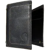 Carhartt Herrars Pebble Läder Trifold Plånbok, Svart