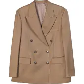 GOBI Cashmere Kavaj 'Double-Breasted Cashmere Suit Blazer' sepia