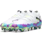 Puma Future 8 Ultimate FG Brilliance - White/Grön/Blå/Lila LIMITED EDITION - Gräs (FG), storlek 42