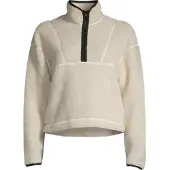 Casall Women's Pile Half Zip Off White