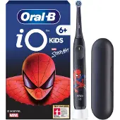 Braun iO Kids Spiderman, Barn, Roterande tandborste, Daglig vård, Känslig, Super sensitive, Svart, 2 min, Svart