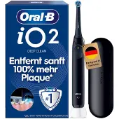 Braun Oral-B iO Series 2, Vuxen, Vibrerande tandborste, Daglig vård, Känslig, Super sensitive, Svart, 2 min, Batteri