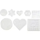 Creotime Transparent pärlplattsset - 8 st