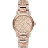 Burberry BU9039 rosaguldtonad urtavla rostfritt stål unisexklocka