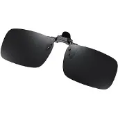 INF Polariserade Clip-on Solglasögon: Ultimat UV400-skydd Black+Grey