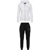 EA7 för kvinnor. 8NTV51_TJ9RZ Träningsoverall vit (M), Deportivo, Multisport, Polyester, Lång ärm