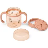 Liewood Snackkopp m. Handtag - Enyo - Peach/Sea Shell - - One Size - Mugg