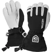 Hestra - Skidhandskar barn - Army Leather Heli Ski Jr. Glove Black för Unisex - Barnstorlek 6 - Svart