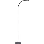 JUST LIGHT LED golvlampa Kelly, dimbar, Svart, Arbetsrum / kontor, Syntetmaterial, Modern, LED-golvlampa