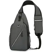 INF Multifunktionell Crossbody-axelväska för män Mörkgrå