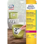 Avery-Zweckform L4778REV-20 Folieetiketter 45.7 x 21.2 mm Polyesterfilm Vit 960 st Repositionerbart Laser, färg, Laser, Färgkopiator, Kopiator,