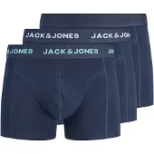 Jack & Jones Boxershorts 'JACCONOR' mörkblå / jade / vit