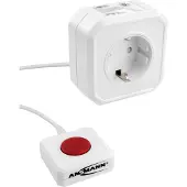 Ansmann 1260-0002 Energisparuttag Vit Skyddskontakt 1 st