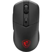 MSI VERSA 300 - Mus - ergonomisk - optisk - 6 knappar - trådlös, kabelansluten - 2.4 GHz, Bluetooth 5.3, USB
