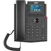 Fanvil X303-2, IP-telefon, Svart, Trådbunden telefonlur, Skrivbord/vägg, Linux, 4 linjer