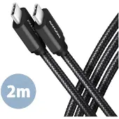 Axagon USB-C Kabel USB 3.2 Gen1 USB-C-kontakt 2 m Svart guldpläterad kontakt BUCM3-CM20AB