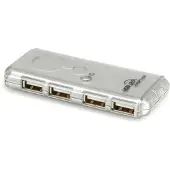 Value 14.99.5015 USB-hubb 4 Port USB-A USB 2.0 480 MBit/s Silver (metallic)