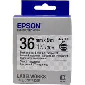 Epson LK-7TBN | svart text - transparent tejp | 36mm (original)
