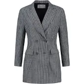 Vulto Kavaj 'Pinstripe Double-Breasted Jacket' blå