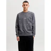 Jack & Jones Sweatshirt 'JJESOHO' grå / gran / vit