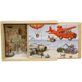 Adlibris Flygmaskiner Lööf 4x träpussel