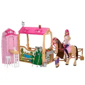 Barbie Häst Och Stall-docka