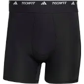 Adidas Sportbyxa 'TECHFIT Hybrid Short' svart / vit