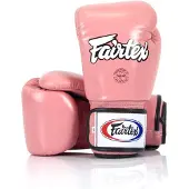 Super Merchant Fairtex äkta läder boxningshandskar BGV1 Rosa 10oz