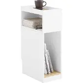 SoBuy smalt nattduksbord vitt 20x35x60 cm