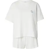 Hunkemoller Kort pyjamas ljusblå / gul / vit