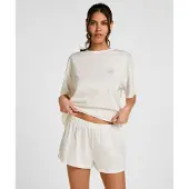 Hunkemoller Kort pyjamas ljusblå / gul / vit