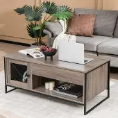 24hShop Soffbord med lyftbar bordsskiva och förvaring