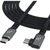 Wozinsky Thunderbolt 4 USB-C-kabel med vinklad kontakt 240W 1m 4K - Svart