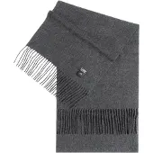 GOBI Cashmere Halsduk 'Unisex Cashmere Fringed Scarf' gråmelerad