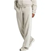 Adidas Sportbyxa 'Essentials 3-Stripes Open Hem Fleece' ljusgrå / vit