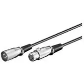 Microconnect - Ljudförlängningskabel - XLR3 hona till XLR3 hane - 20 m