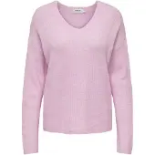 ONLY Tröjor ONLCAMILLA V-NECK kvinnor - Rosa - EU M