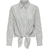 ONLY Blus 'ONLLECEY' grå / vit