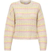 ONLY Tröja 'ONLAsa' beige / ljusgul / rosa