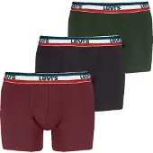 Levi's Boxershorts - 3-pack - Röd/Svart/Grön - - S - Small - Boxershorts